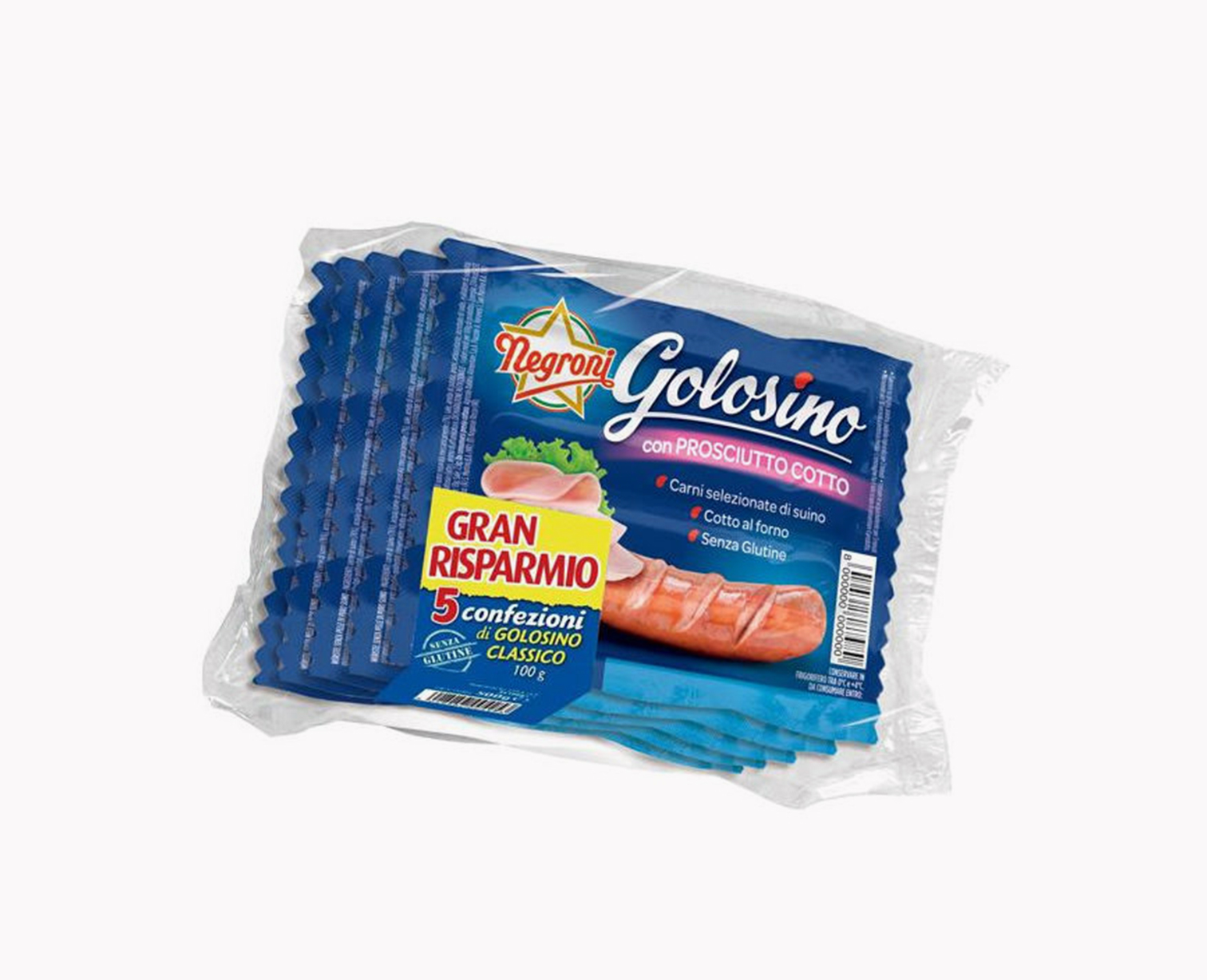 Würstel 100g Suino Golosino NEGRONI BS 5 pz