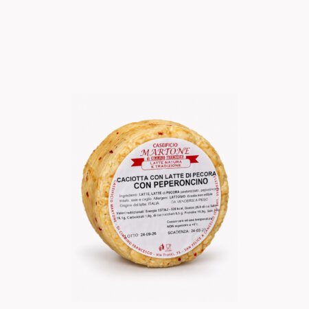 Caciotta con latte di pecora al peperoncino – Caseificio Martone